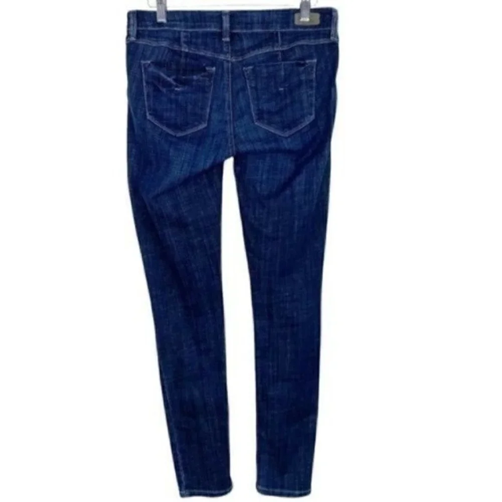Saks Fifth Ave Gray Brand Distressed Skinny Blue Jeans 26